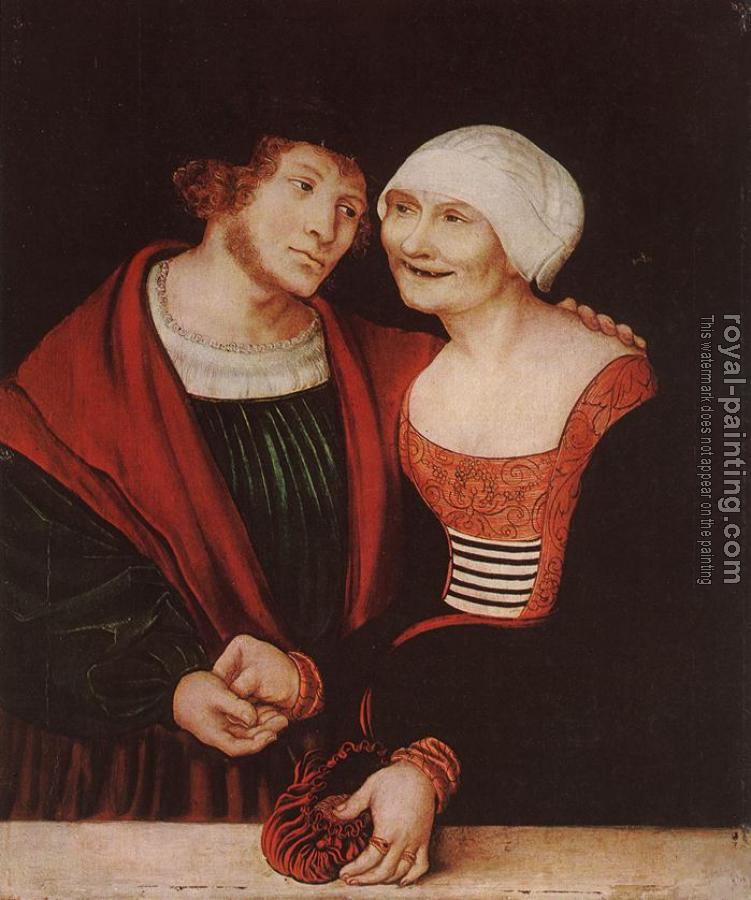 Lucas Il Vecchio Cranach : Old Woman and Young Man